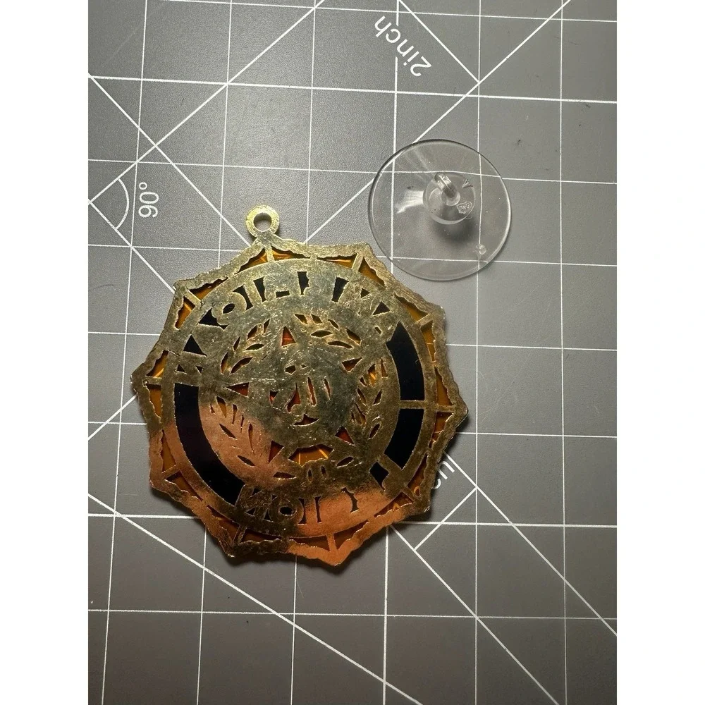 United States American Legion Amber Sun Catcher New In Bag